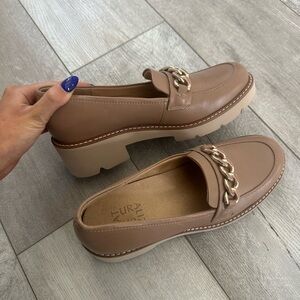 Naturalizer Brown Loafers with Gold Accent